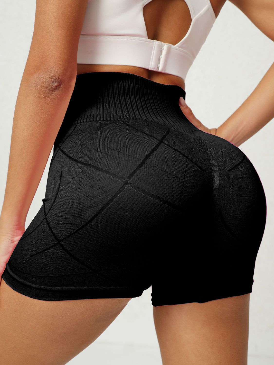 High Waist Active Shorts - 3 SIZES - T - 4 COLORS -