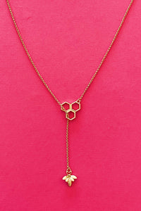 Thumbnail for Bee With Me Necklace, Gold FINISH -