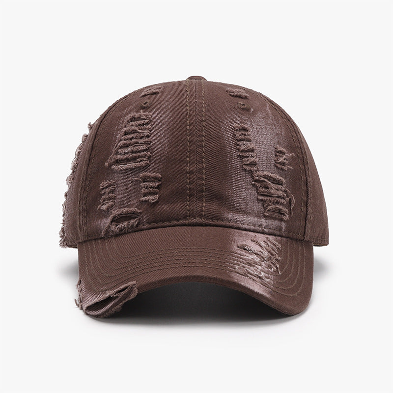 Distressed Adjustable Cotton Baseball Cap - 10 COLORS -