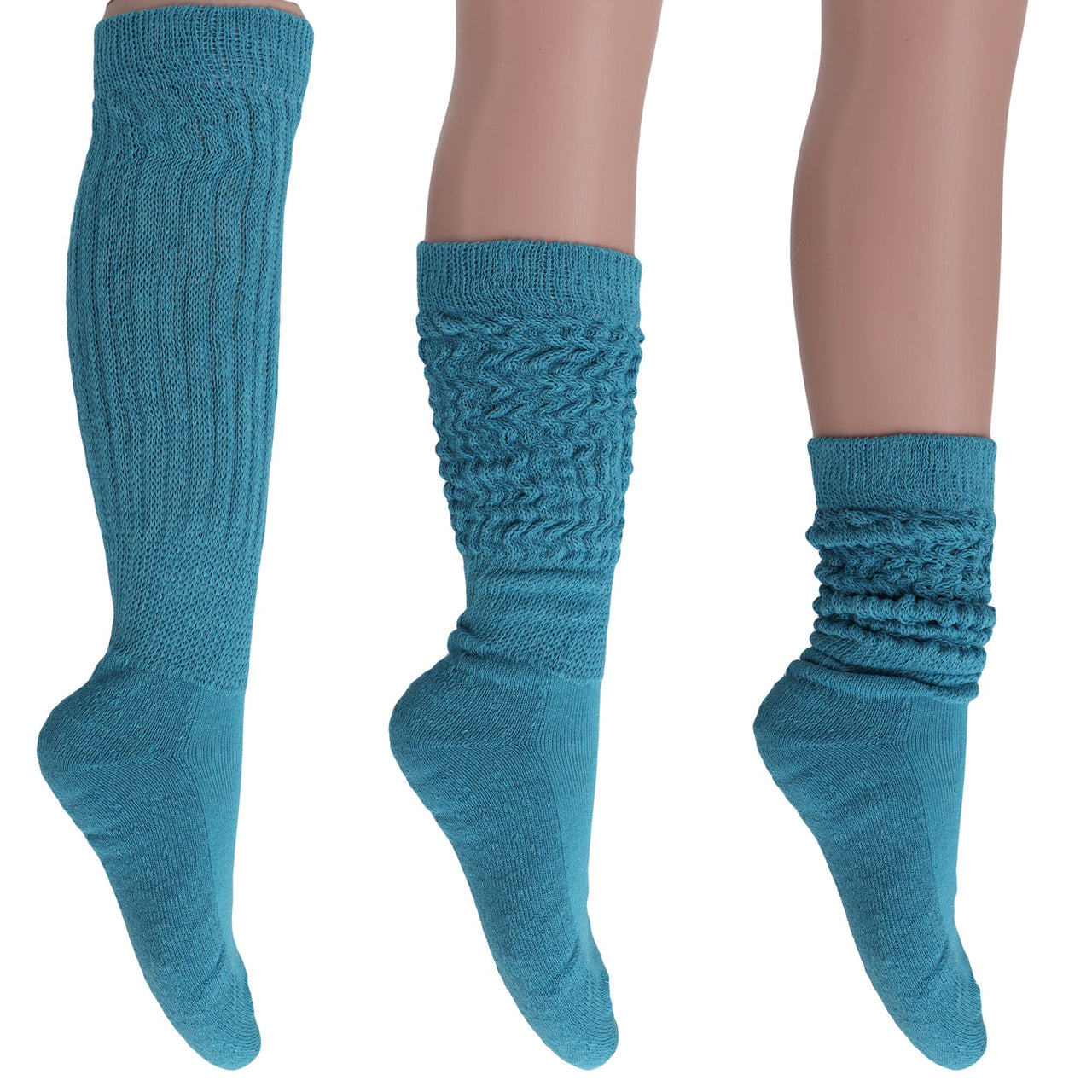 6 Pairs Extra Long Heavy Slouch Socks Shoe Size 5 to 10 - 29 COLORS -