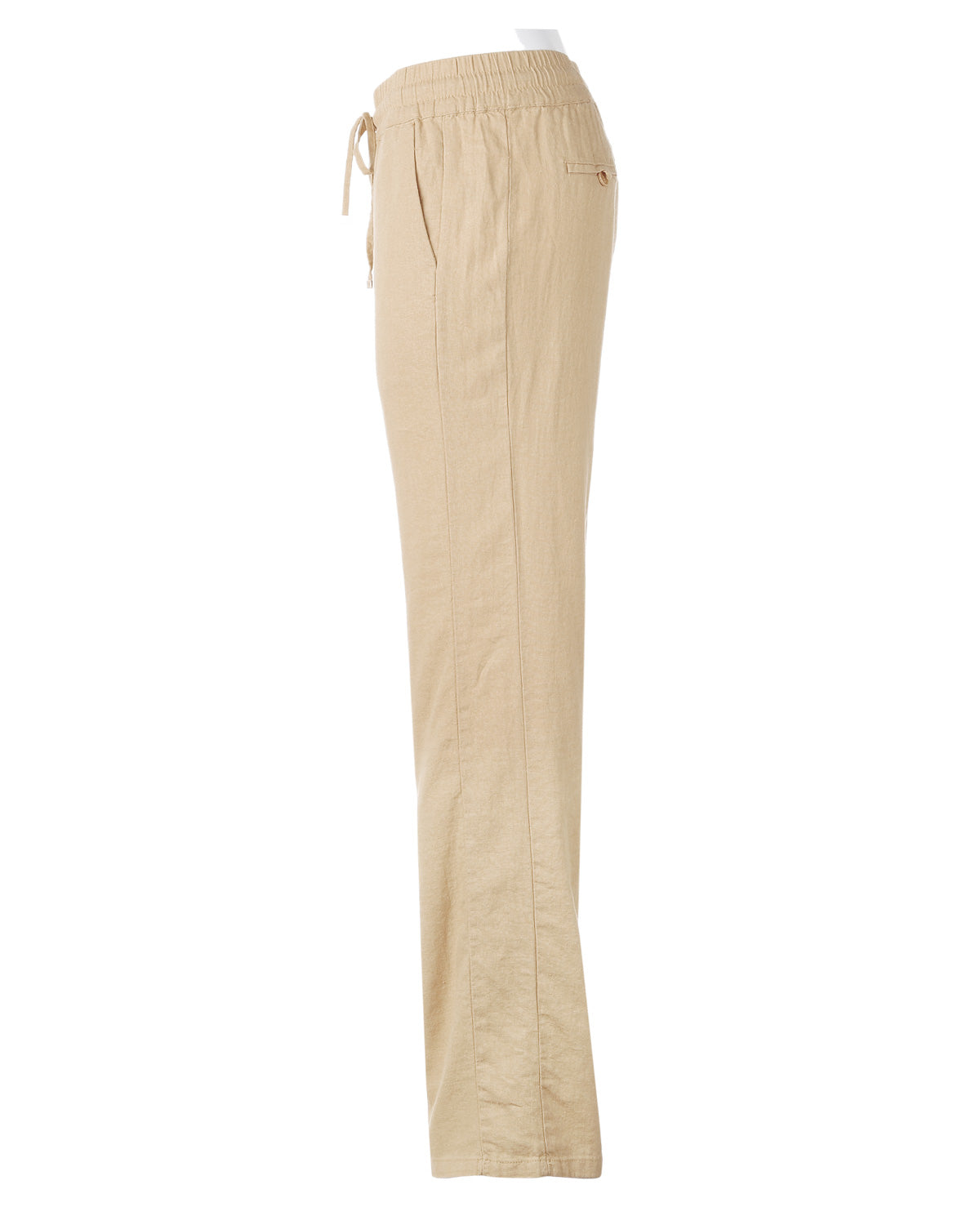 Women's Comfy Drawstring Elastic Waist Linen Summer Pants - 1 COLOR -