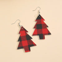 Thumbnail for Christmas Tree Faux Leather Dangle Earrings - T - 1 COLOR -