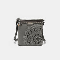 Thumbnail for Nicole Lee USA Metallic Stitching Embroidery Inlaid Rhinestone Crossbody Bag - T - 4 COLORS -