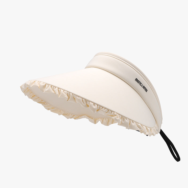 Frill Adjustable Ice Silken Sun Hat - T - 5 COLORS -