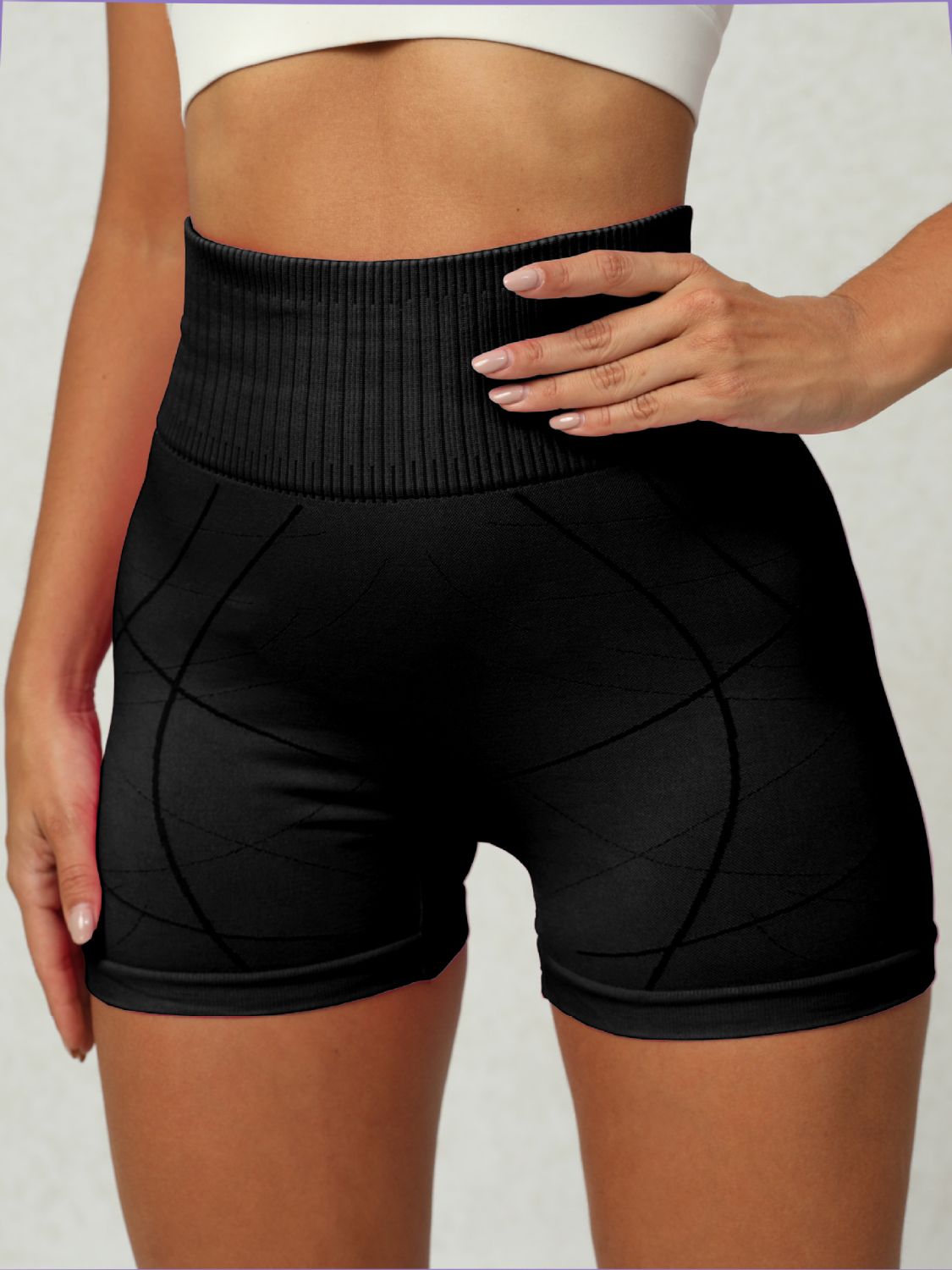 High Waist Active Shorts - 3 SIZES - T - 4 COLORS -