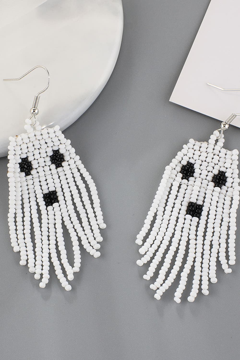 Beaded Dangle Earrings - T - 3 TYPES / COLORS -