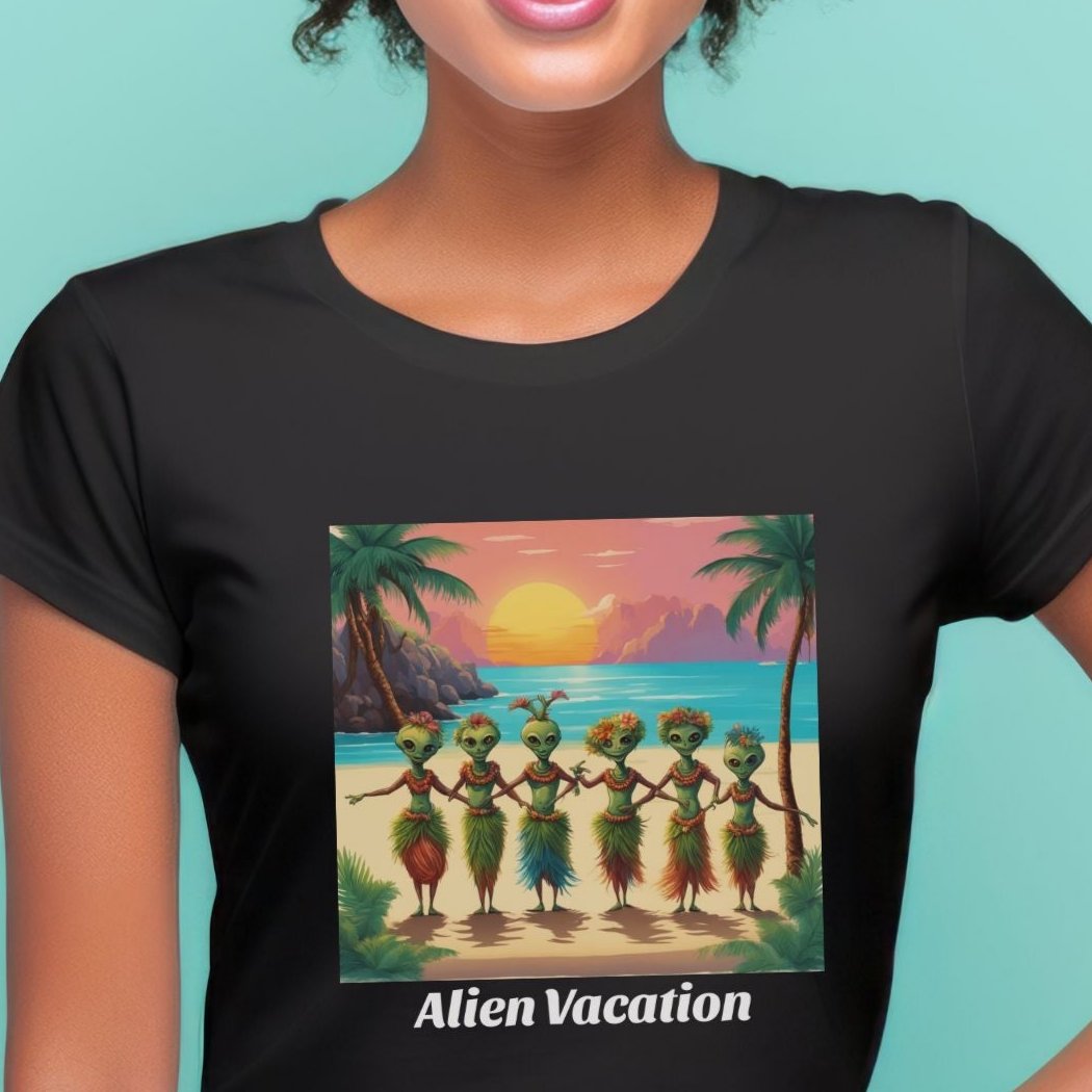 Funny Alien Vacation T-Shirt Alien Dance Funny T-Shirt - 4 COLORS -