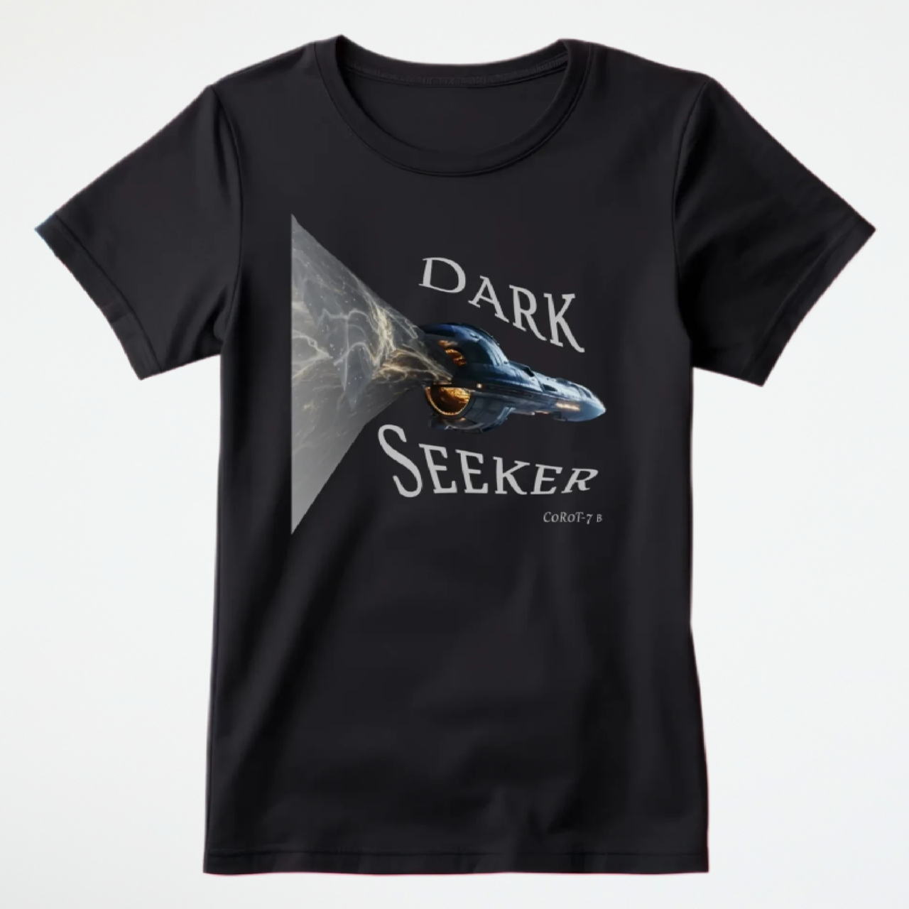 Dark Seeker Alien T-Shirt, Daily Spaceship Shirt - 1 COLOR -