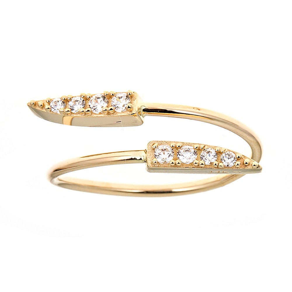 Zahav - 10K Solid Gold Arrow Toe Ring -