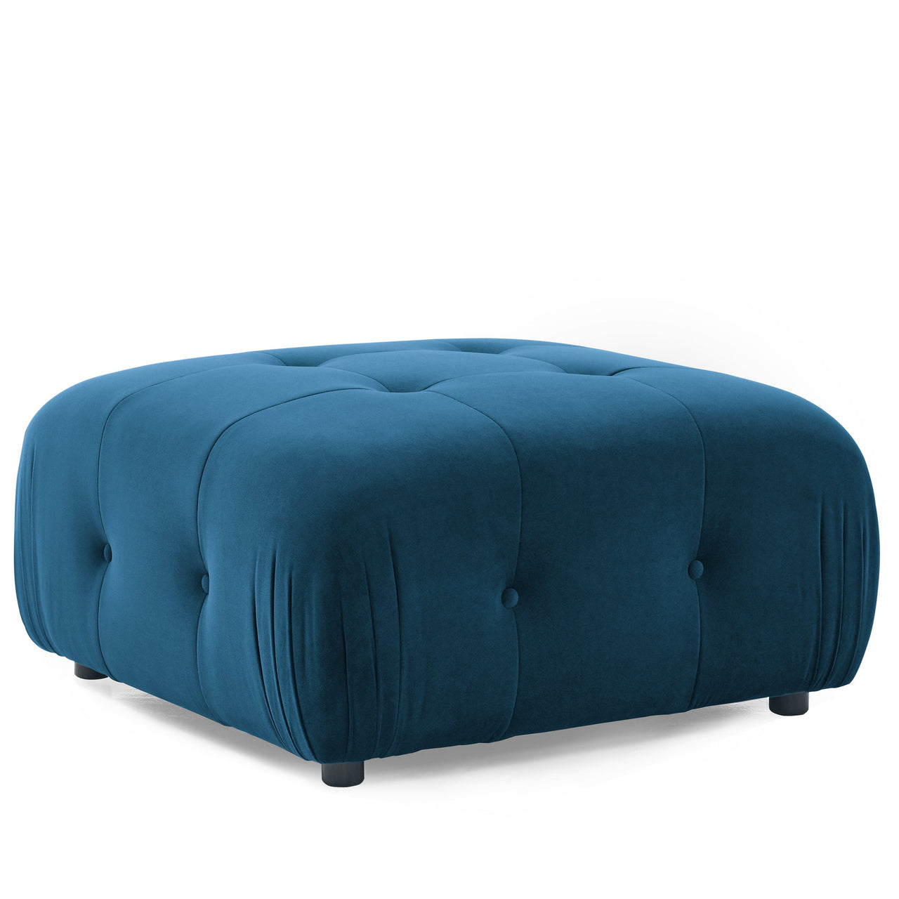 Modular Sectional Sofa, Button Tufted Designed and DIY Combination,L Shaped Couch With Reversible Ottoman, Navy Velvet