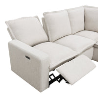 Thumbnail for Power Recliner Chair Home Theater Seating Soft Chair With USB Port for Living Room, Bedroom, Theater Room, Beige