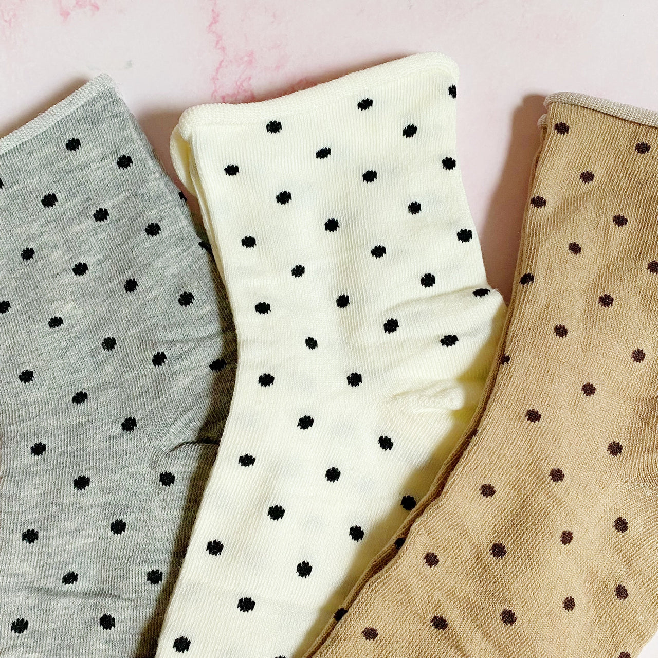 Precious Polka Dot Socks Set  - 3 PAIRS -