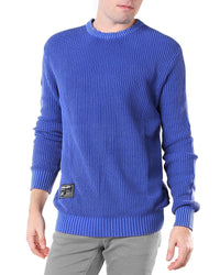 Thumbnail for Mens Long Sleeve Stone Washed Vintage Crewneck Pullover Sweater - 1 COLOR -