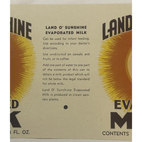 Thumbnail for Very Rare 🐮 Antique Vintage 1920s Land of Sunshine 🥛 Label, Jacksonville, FL