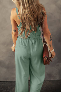 Thumbnail for Drawstring Wide Strap Wide Leg Overalls - T - 1 COLOR -