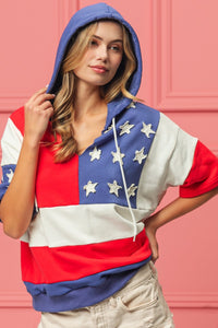 Thumbnail for BiBi American Flag Theme Hoodie