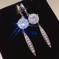 Thumbnail for 10 Carat Moissanite 925 Sterling Silver Earrings