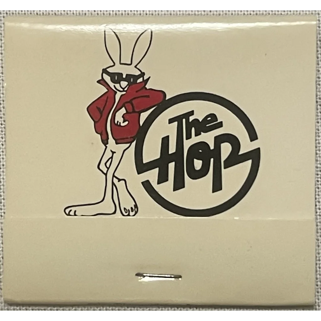 Vintage 🐰 the Hop Night Club Full Matchbook, Amazing 1950s Rabbit! 🐇