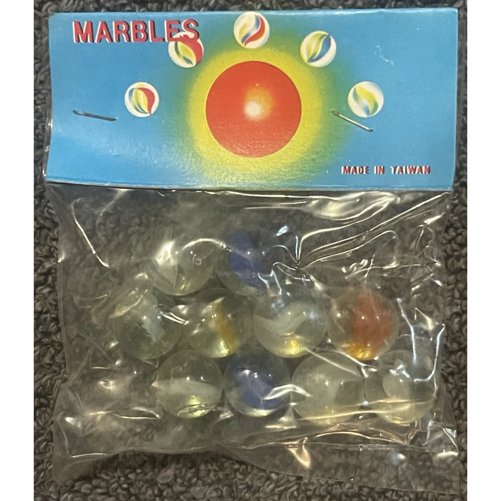 Vintage 1950s Cats Eye Marbles, Unopened in Package, Childhood Classic!