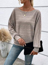 Thumbnail for Round Neck Long Sleeve Top - T - 6 COLORS -