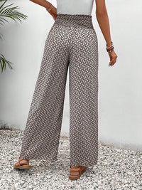 Thumbnail for Tied Printed Wide Leg Pants - T - 5 COLORS -