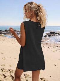 Thumbnail for Slit Round Neck Top and Shorts set - Beach or Everyday - 2 PCS. - T - 6 COLORS -