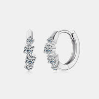 Thumbnail for 925 Sterling Silver Moissanite Huggie Earrings