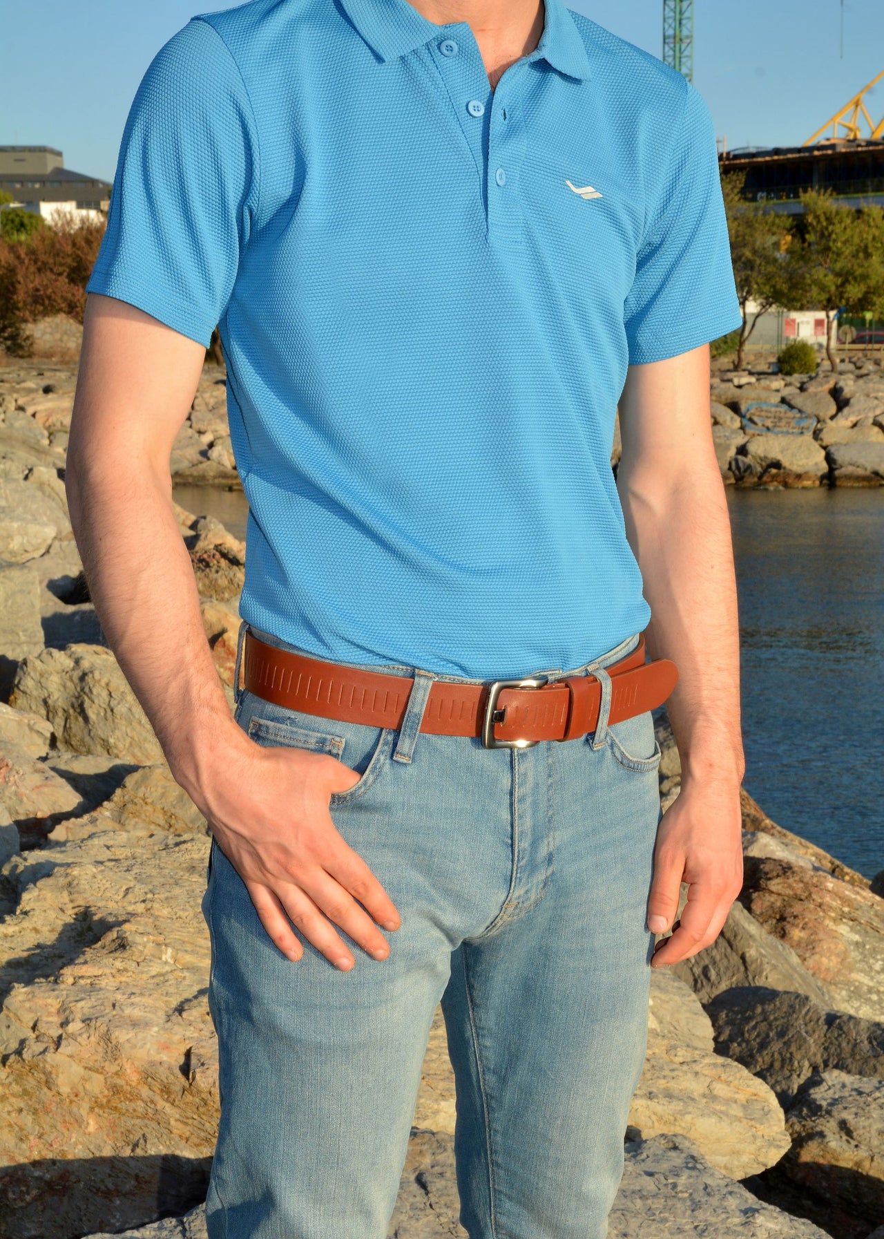 Jkel - Efes Tan Leather Men Belt -