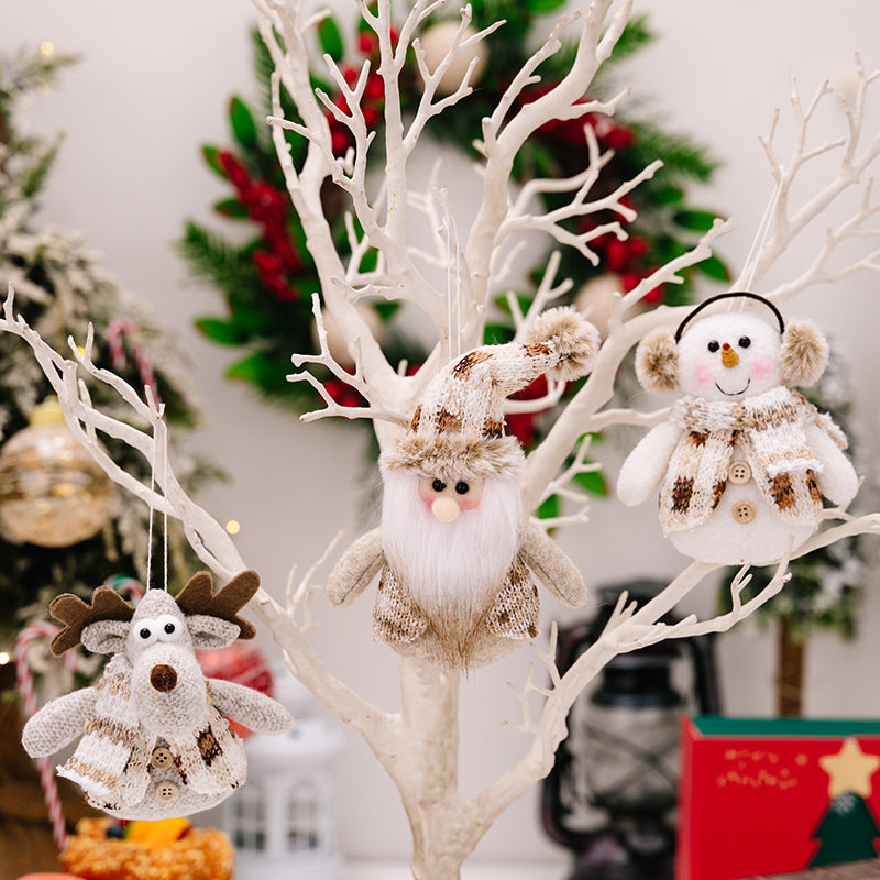 Santa Snowman Reindeer Hanging Ornament - 7.1" - [5-10 DAY DELIVERY] - T - 3 TYPES