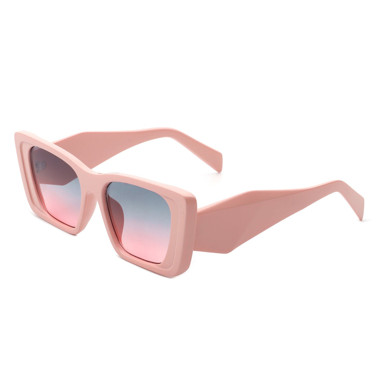 Cramilo - Karmelle - Square Retro Oversize Thick Frame Fashion Women Cat Eye Sunglasses - 6 COLORS -