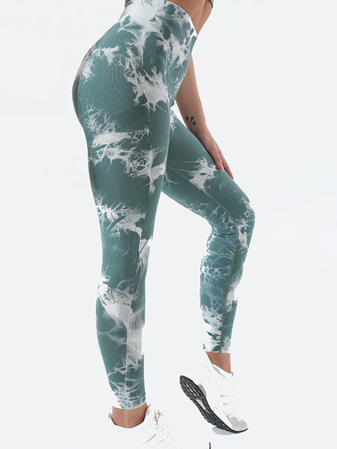 Tie-Dye High Waist Active Leggings - T - 12 COLORS -