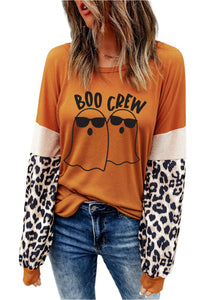 Thumbnail for BOO CREW Ghost Graphic Round Neck T-Shirt - T - 1 COLOR -