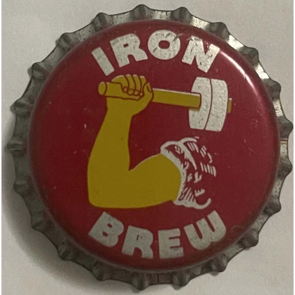 Rare 1950s Vintage Iron Brew Beer Cork Bottle Cap, East Haven, CT