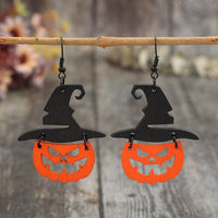 Thumbnail for Wooden Pumpkin Shape Earrings - T - 1 COLOR -