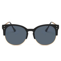 Thumbnail for Cramilo - ABANDA |  Round Mirrored Flat Lens Half Frame Sunglasses Circle - 4 COLORS -