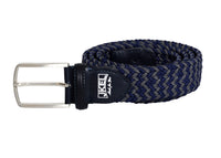 Thumbnail for Jkel - Elba Navy/Grey Striped Men Stretch Belt -