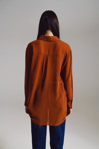 Thumbnail for Q2 - Chiffon Shirt in Camel Color - 1 COLOR -