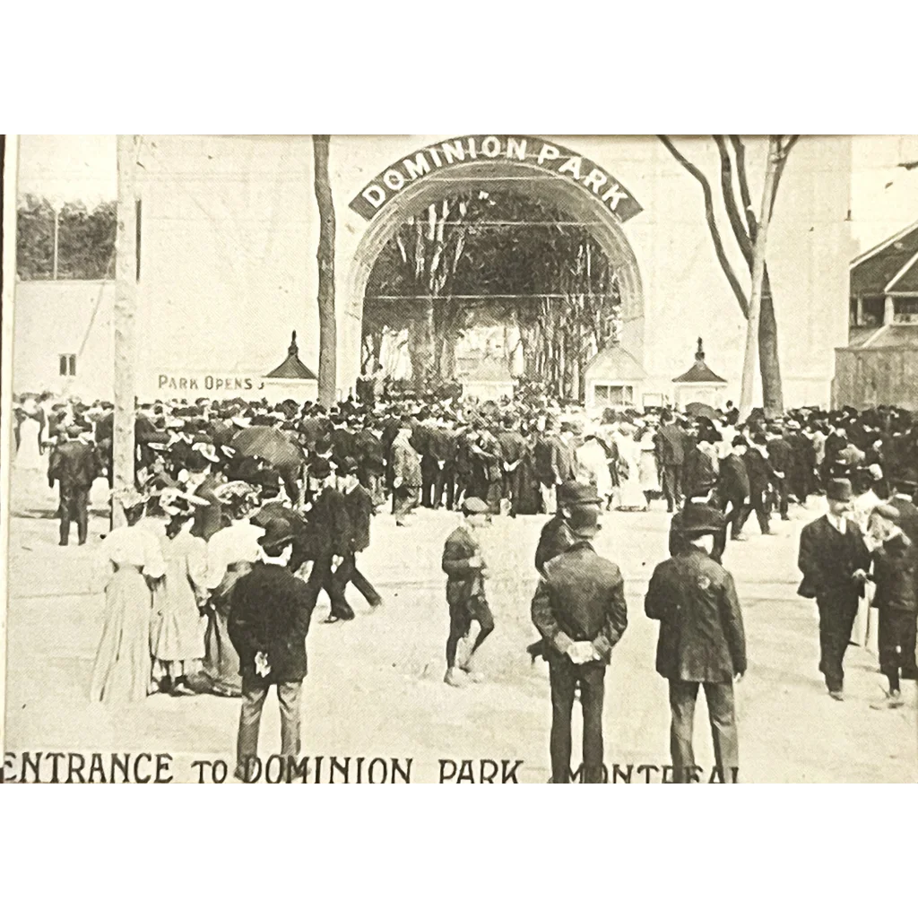 Rare Antique 1900s - 1910s 🎢 Dominion Park Fan Postcard, Montreal, Quebec, Canada 🍁