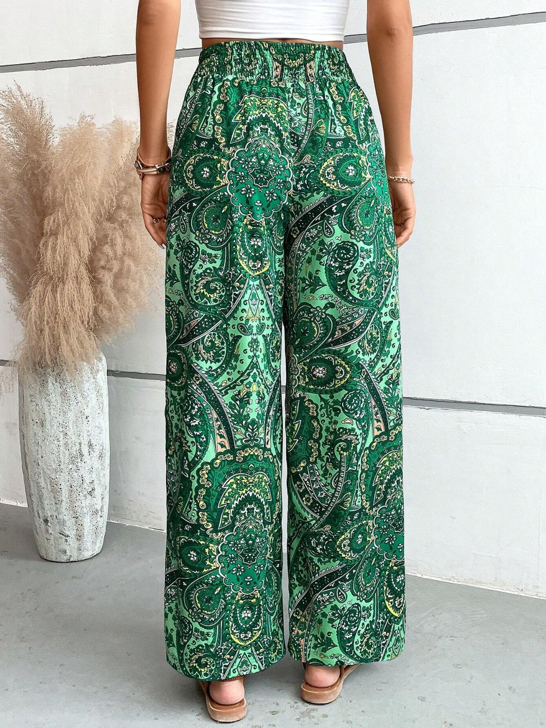 Printed Wide Leg Pants - Beach or Everyday - T - 5 COLORS -