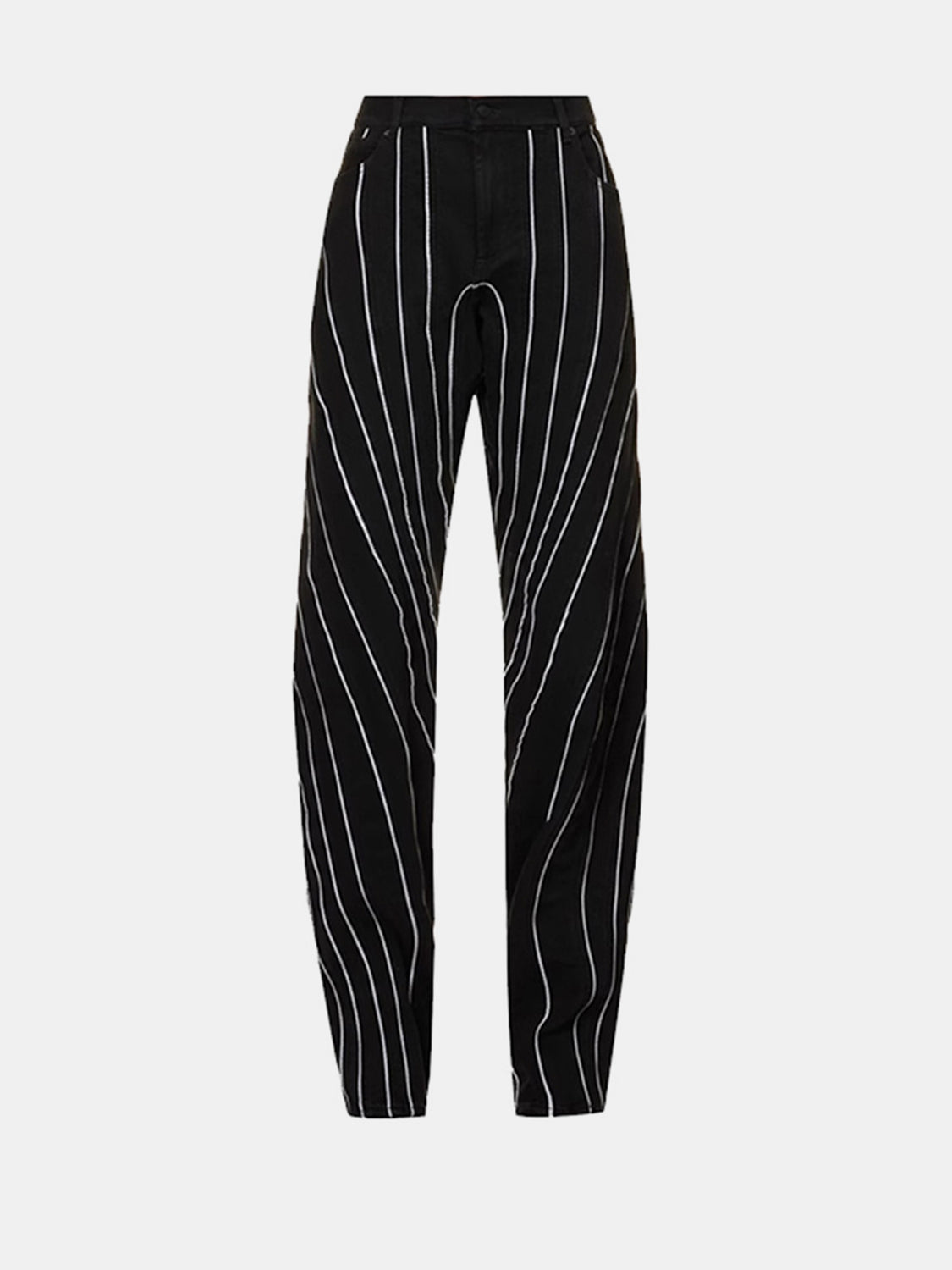 Striped Straight Pants with Pockets - T - 1 COLOR -