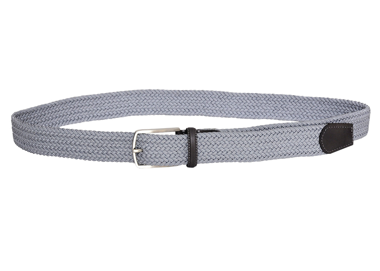 Jkel - Liffey Grey Plaited Men Stretch Belt -