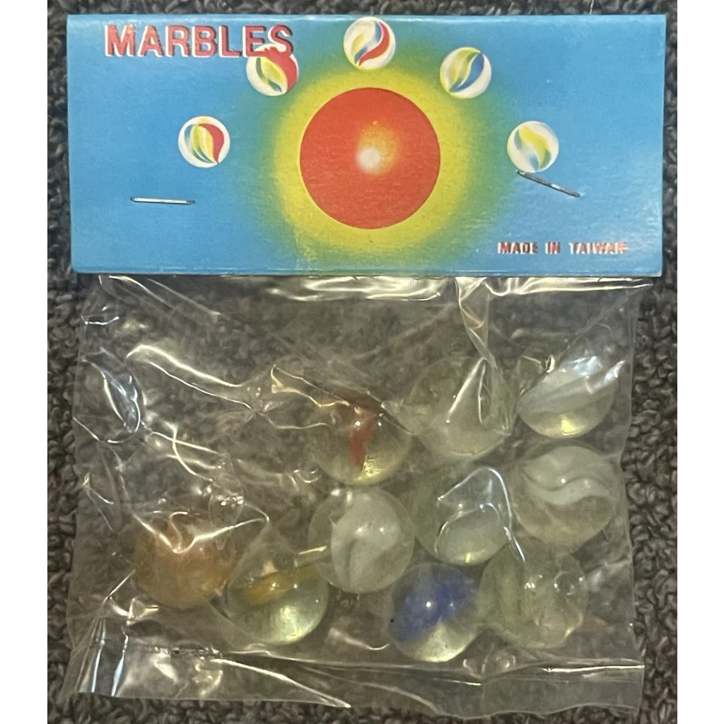 Vintage 1950s Cats Eye Marbles, Unopened in Package, Childhood Classic!