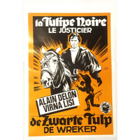 Thumbnail for Rare Vintage 1964 the Black Tulip, La Tulipe Noire Belgium Movie Poster, Alain Delon!