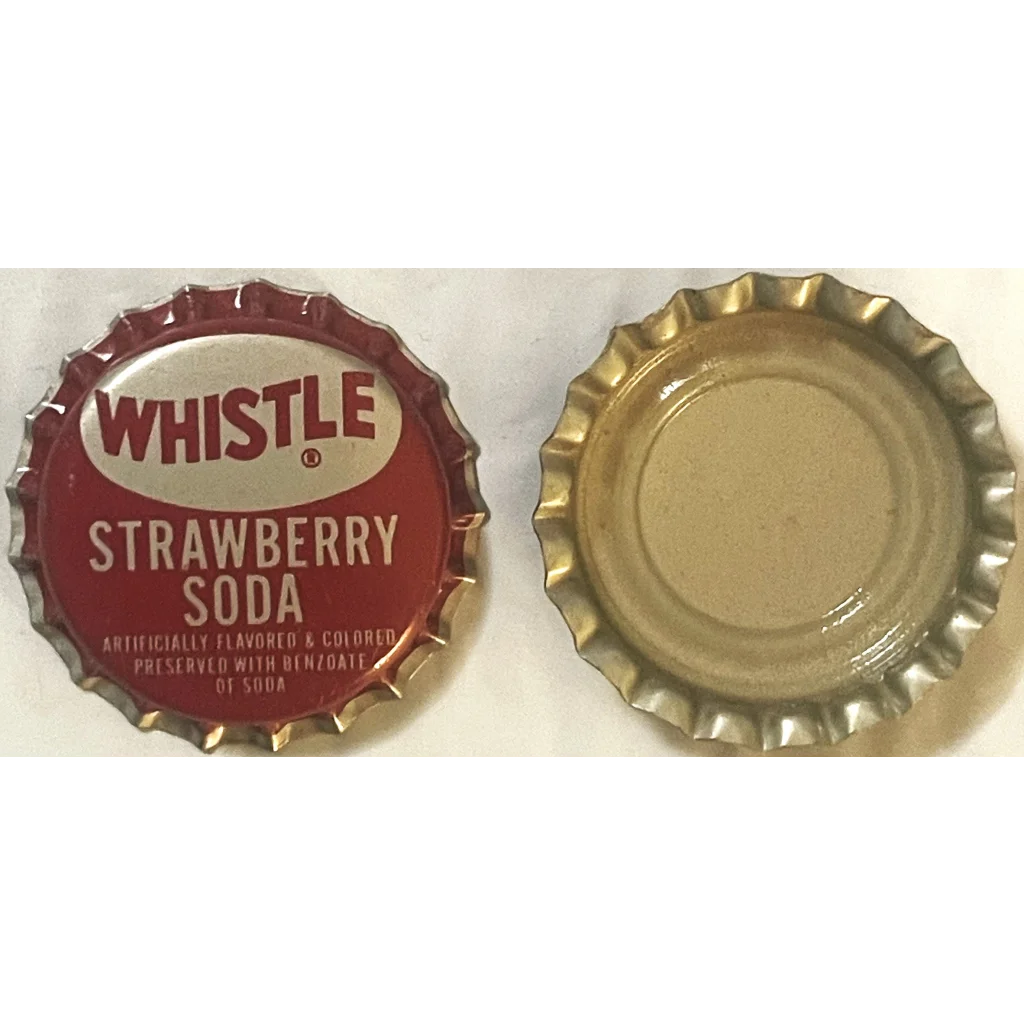 Vintage 1970s Whistle 🍓 Strawberry Soda Bottle Cap, Tampa, FL, Unique Americana!