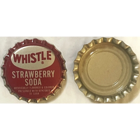 Thumbnail for Vintage 1970s Whistle 🍓 Strawberry Soda Bottle Cap, Tampa, FL, Unique Americana!