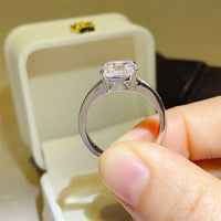 Thumbnail for 3 Carat Moissanite 925 Sterling Silver Square Shape Ring