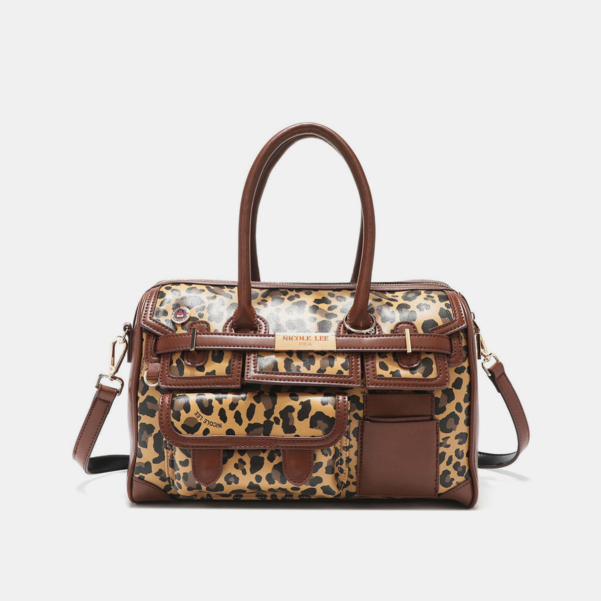 Nicole Lee USA Leopard Boston Bag - T - 1 COLOR -