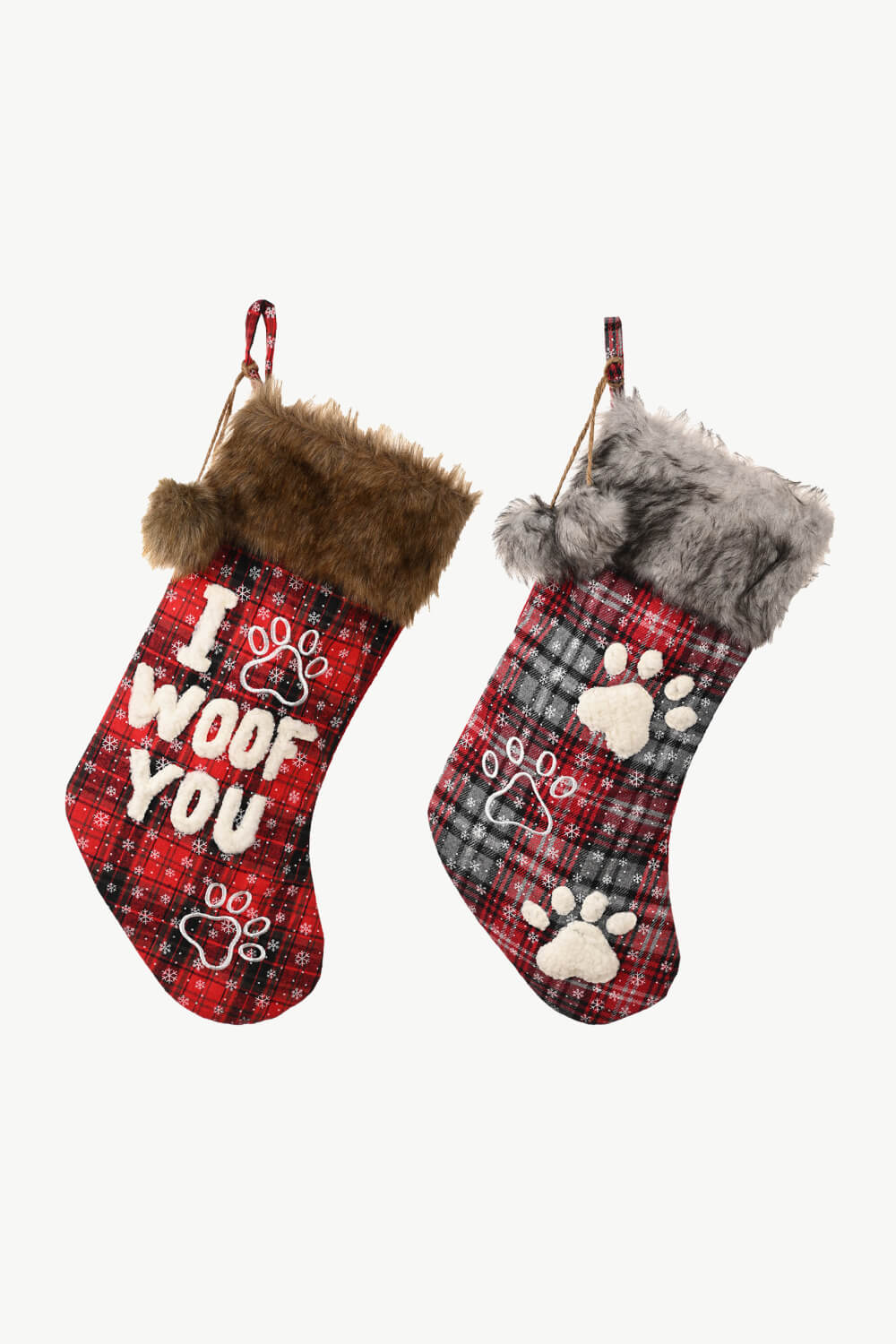 2-Pack Plush Christmas Stockings - 19" - [5-10 DAY DELIVERY] - 2 PCS. - T -