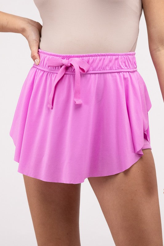 ASK - Zenana Ruffle Hem Tennis Skirt With Hidden Inner Pockets - 3 COLORS -