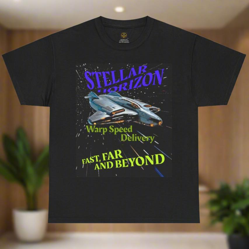 Stellar Horizon T-Shirt, Daily Spaceship Tee, Alien T-Shirt - 2 COLORS -